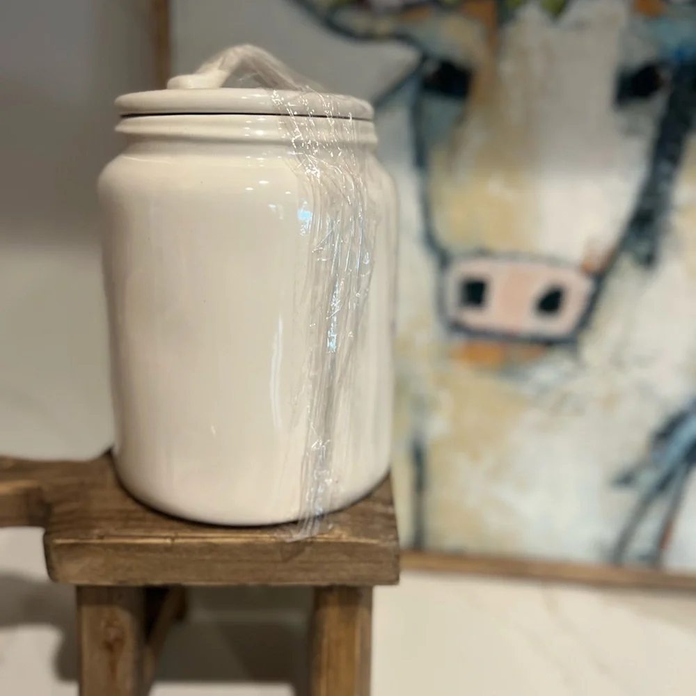 NWOT Rae Dunn Artisan Collection by Magenta Ceramic Canister — SWEETS